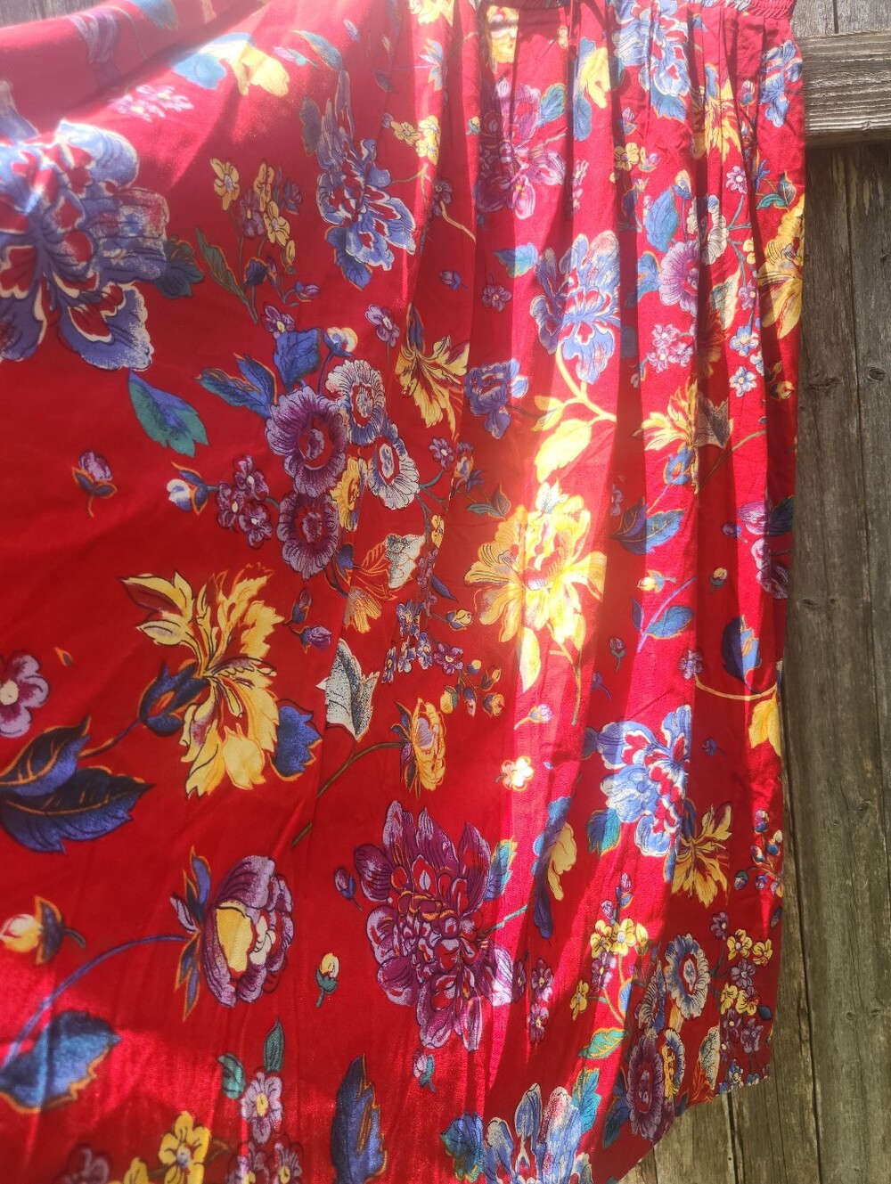 Vintage 90s Lindsey Scott Sport Floral Maxi Skirt